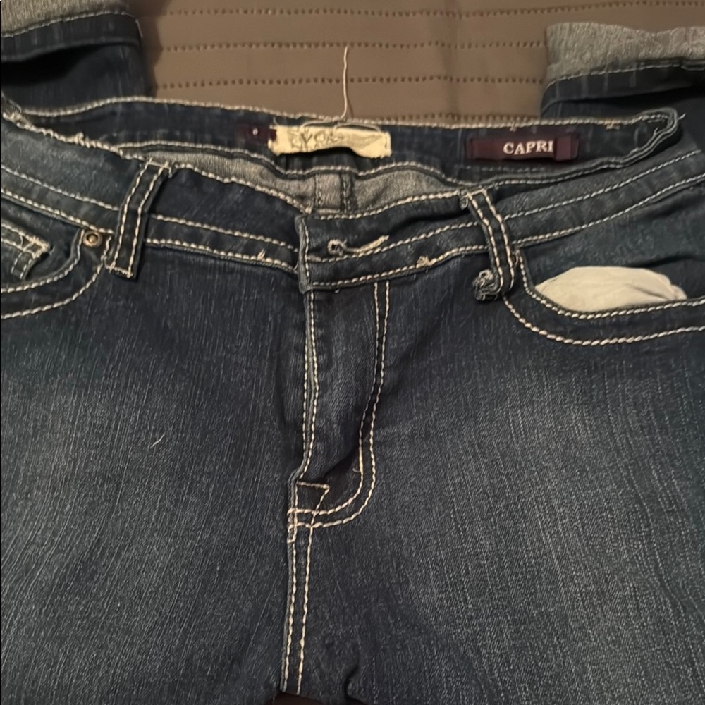 Men's Blue Jean Capris